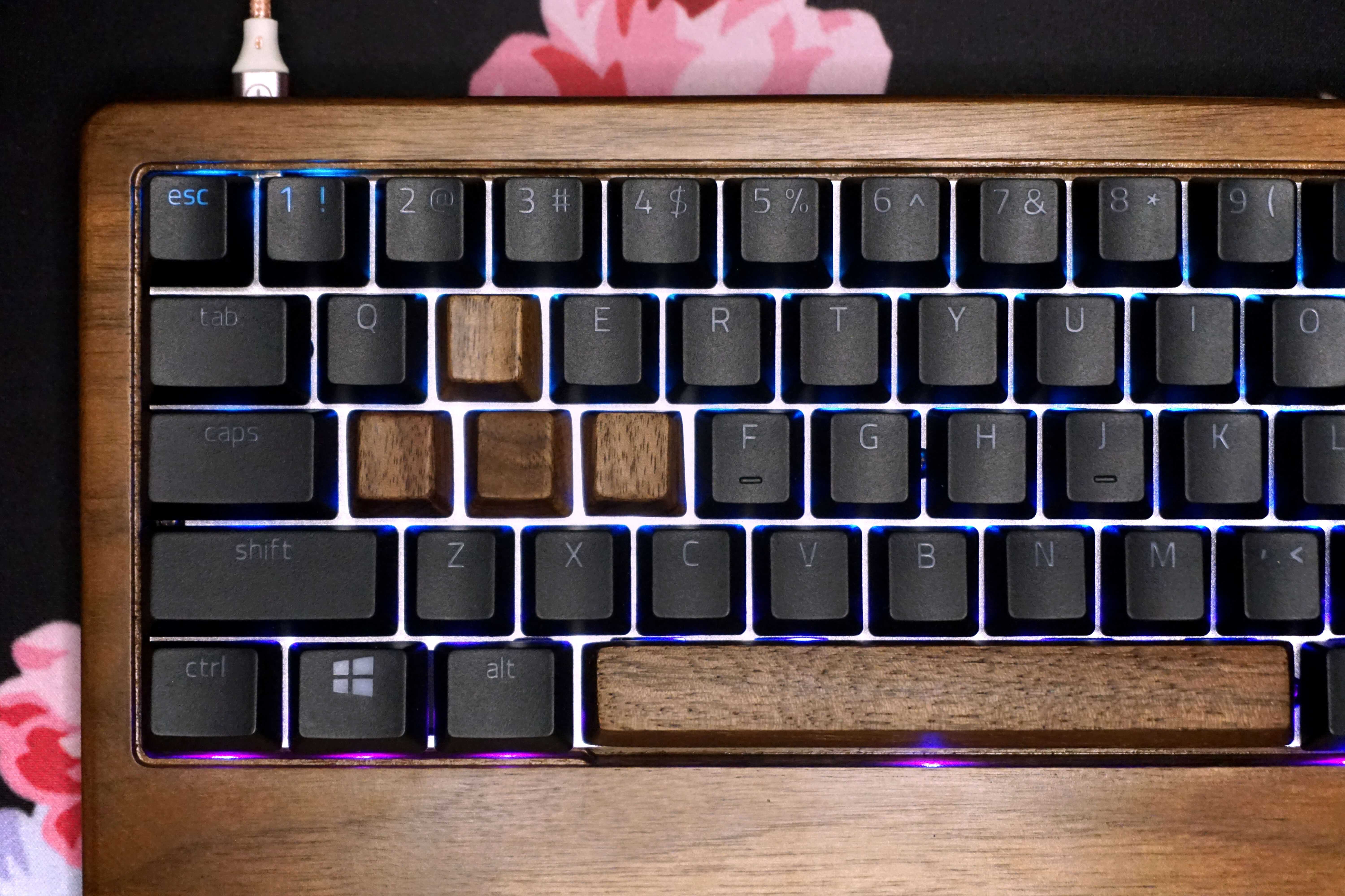 Walnut with wrist rest